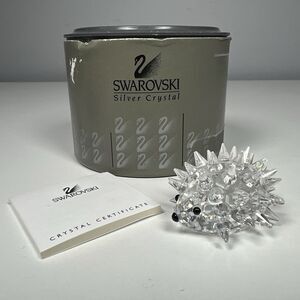 SWAROVSKI Silver Crystal Small Hedgehog 7669 With Box And Certificate